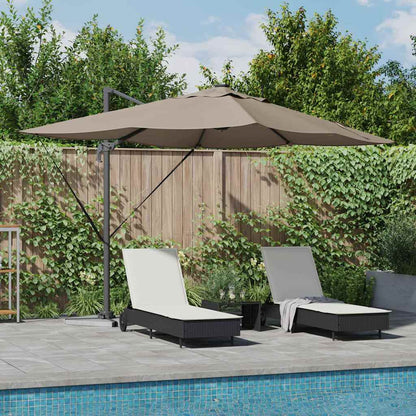 vidaXL Umbrella Taupe 352 x 251 x 265 cm Polyester and Aluminium