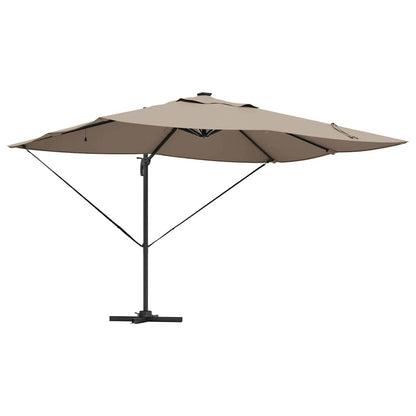 vidaXL Umbrella Taupe 352 x 251 x 265 cm Polyester and Aluminium
