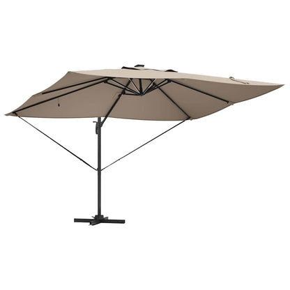 vidaXL Umbrella Taupe 352 x 251 x 265 cm Polyester and Aluminium