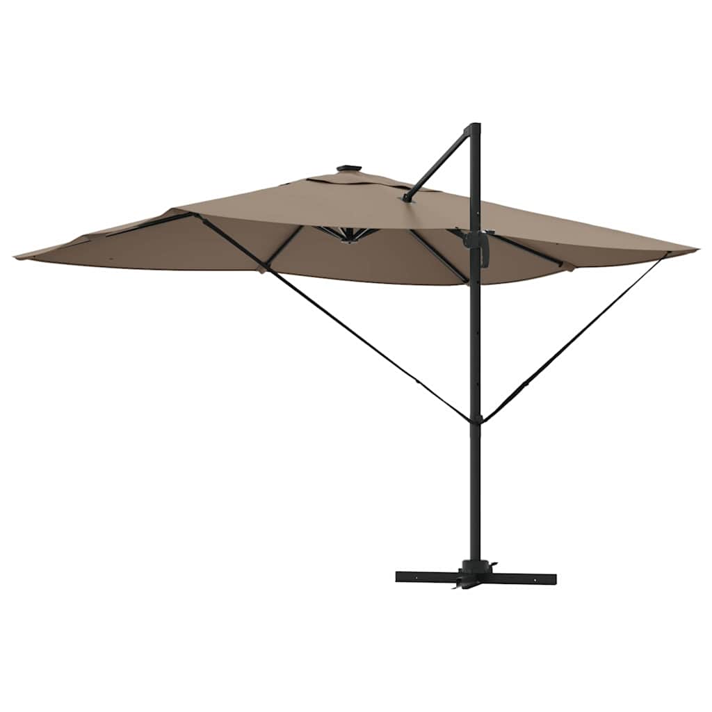 vidaXL Umbrella Taupe 352 x 251 x 265 cm Polyester and Aluminium