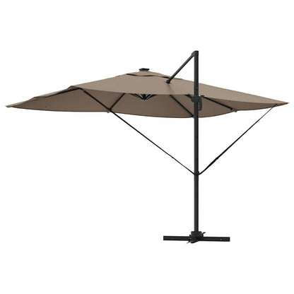 vidaXL Umbrella Taupe 352 x 251 x 265 cm Polyester and Aluminium