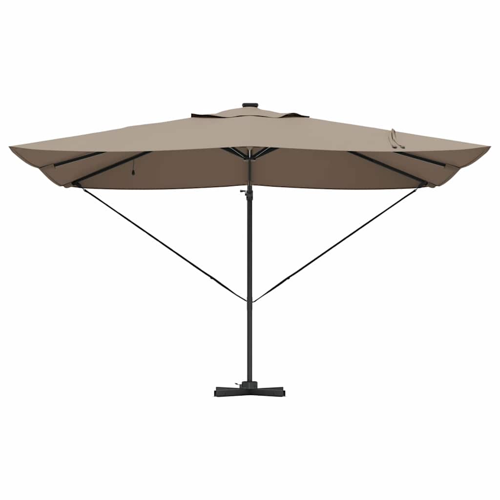 vidaXL Umbrella Taupe 352 x 251 x 265 cm Polyester and Aluminium