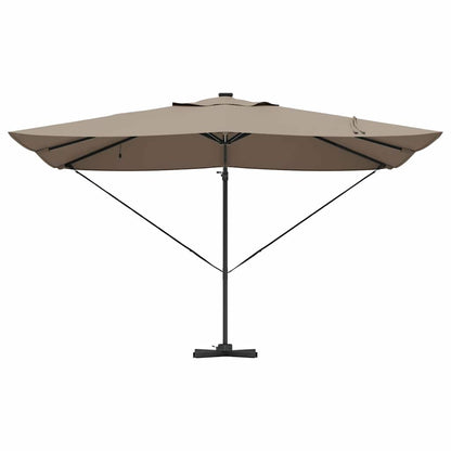 vidaXL Umbrella Taupe 352 x 251 x 265 cm Polyester and Aluminium