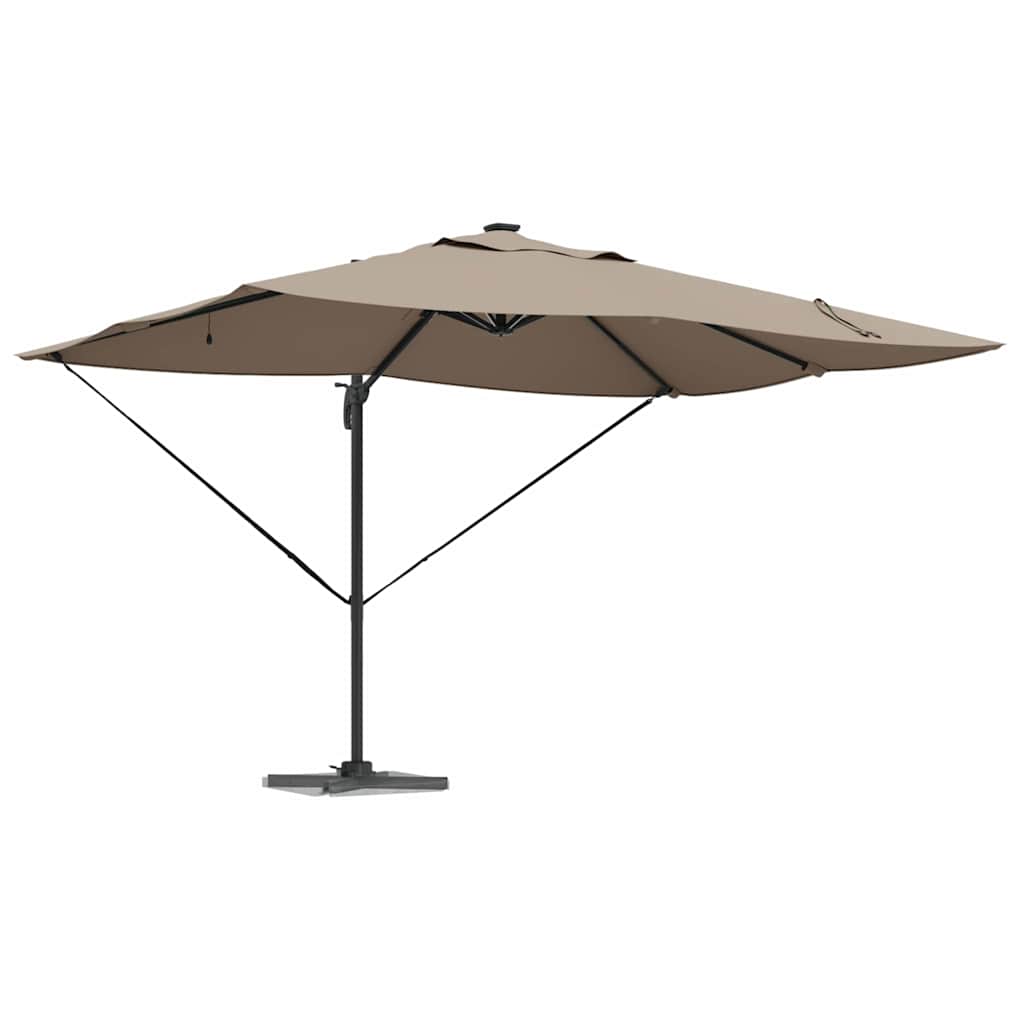 vidaXL Umbrella Taupe 352 x 251 x 265 cm Polyester and Aluminium