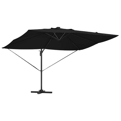 vidaXL Umbrella Black 352 x 251 x 265 cm Polyester and Aluminium