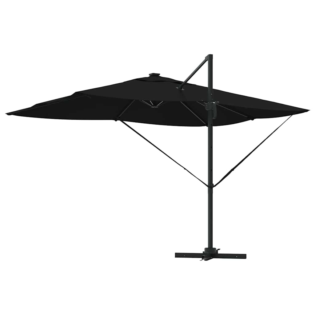 vidaXL Umbrella Black 352 x 251 x 265 cm Polyester and Aluminium