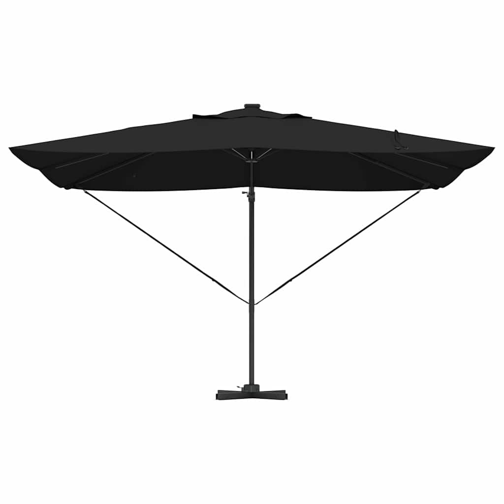 vidaXL Umbrella Black 352 x 251 x 265 cm Polyester and Aluminium