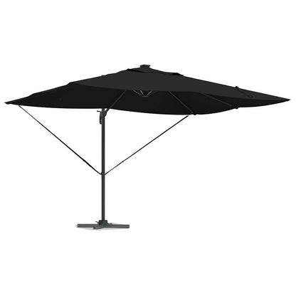 vidaXL Umbrella Black 352 x 251 x 265 cm Polyester and Aluminium