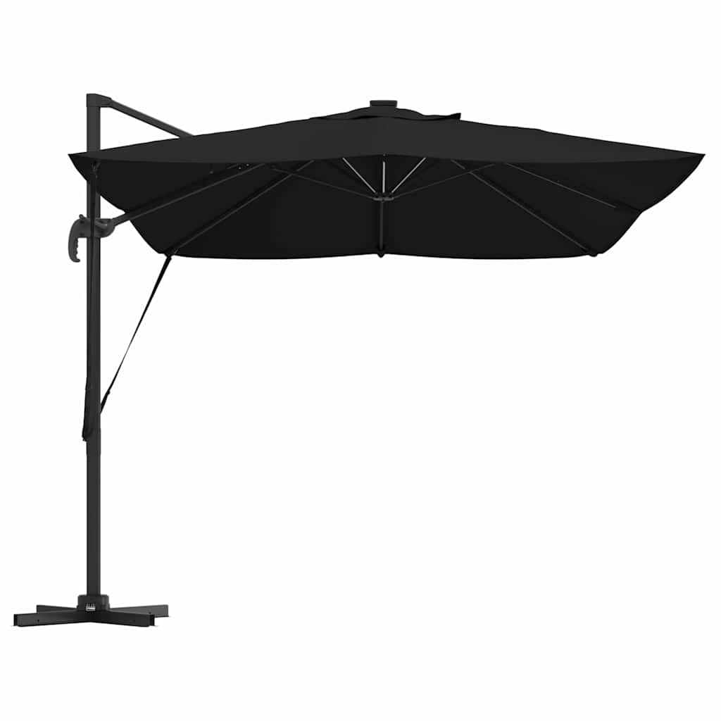 vidaXL Umbrella Black 352 x 251 x 265 cm Polyester and Aluminium