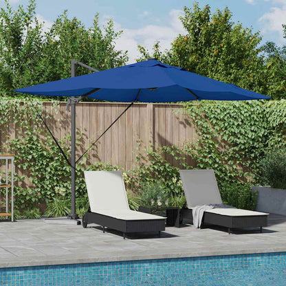 vidaXL Umbrella 352 x 251 x 265 cm Polyester and Aluminium Azurblau
