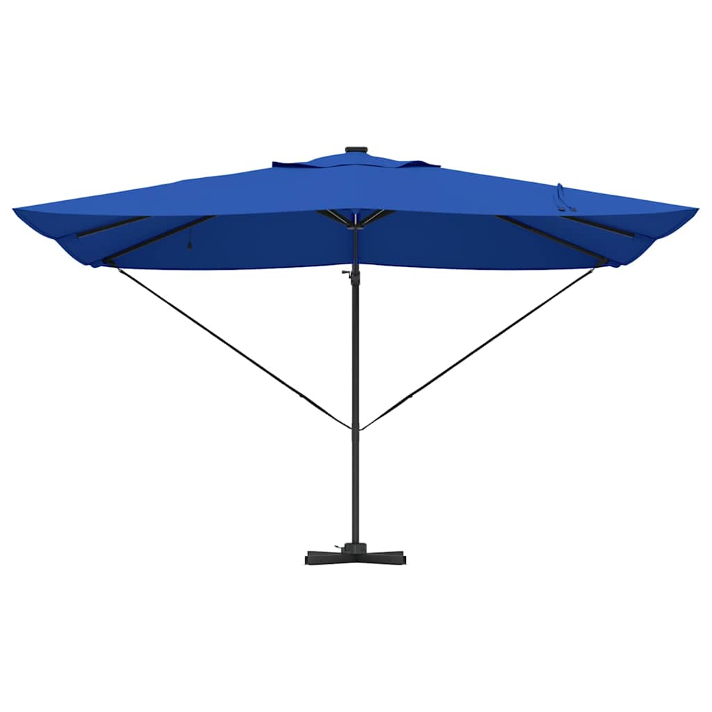 vidaXL Umbrella 352 x 251 x 265 cm Polyester and Aluminium Azurblau