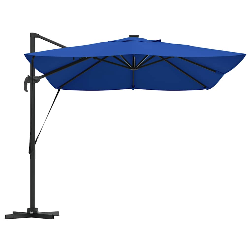 vidaXL Umbrella 352 x 251 x 265 cm Polyester and Aluminium Azurblau