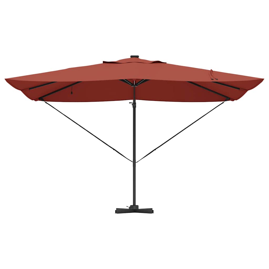 vidaXL Umbrella Terracotta 352 x 251 x 265 cm Polyester and Aluminium