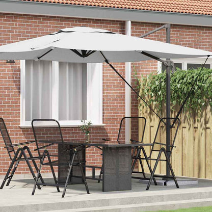 vidaXL Roma Parasol Beige 286 x 284 x 265 cm Aluminium and Polyester