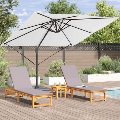 vidaXL Roma Parasol Beige 286 x 284 x 265 cm Aluminium and Polyester