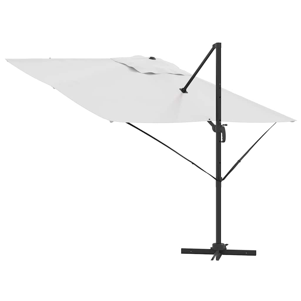 vidaXL Roma Parasol Beige 286 x 284 x 265 cm Aluminium and Polyester