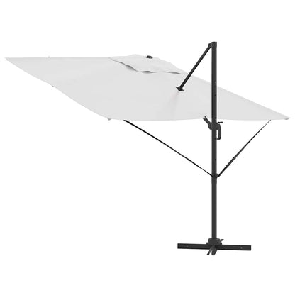 vidaXL Roma Parasol Beige 286 x 284 x 265 cm Aluminium and Polyester