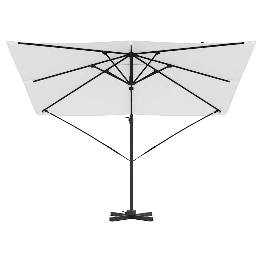vidaXL Roma Parasol Beige 286 x 284 x 265 cm Aluminium and Polyester