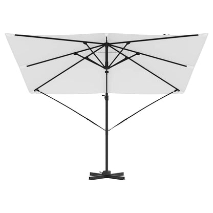 vidaXL Roma Parasol Beige 286 x 284 x 265 cm Aluminium and Polyester