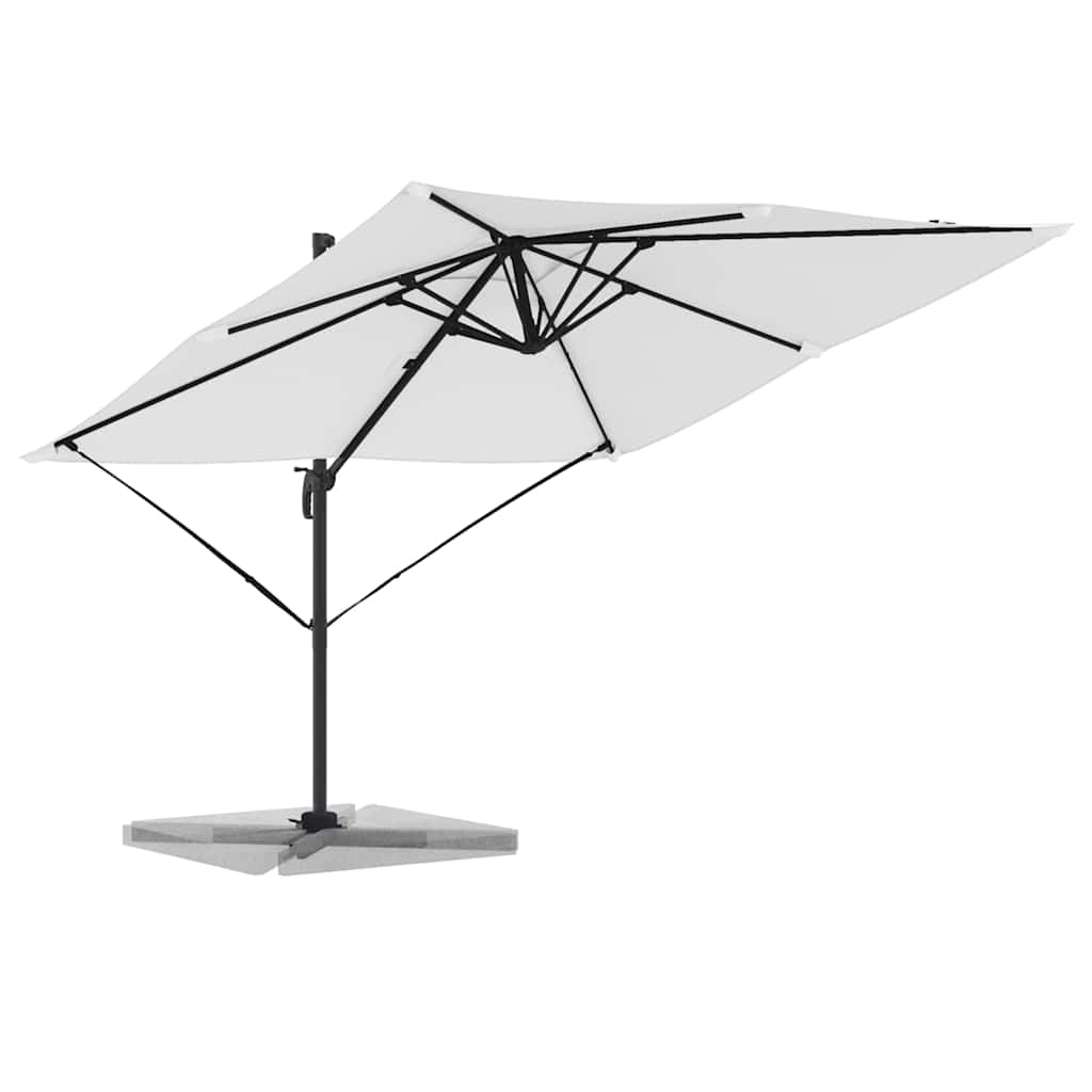 vidaXL Roma Parasol Beige 286 x 284 x 265 cm Aluminium and Polyester