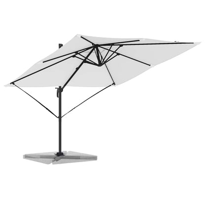 vidaXL Roma Parasol Beige 286 x 284 x 265 cm Aluminium and Polyester