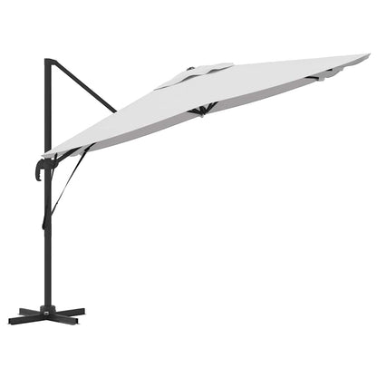 vidaXL Roma Parasol Beige 286 x 284 x 265 cm Aluminium and Polyester