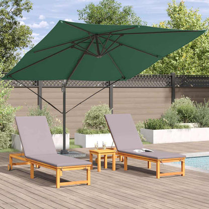 vidaXL Roma Parasol Green 286 x 284 x 265 cm Aluminium and Polyester