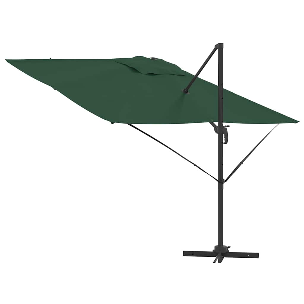 vidaXL Roma Parasol Green 286 x 284 x 265 cm Aluminium and Polyester