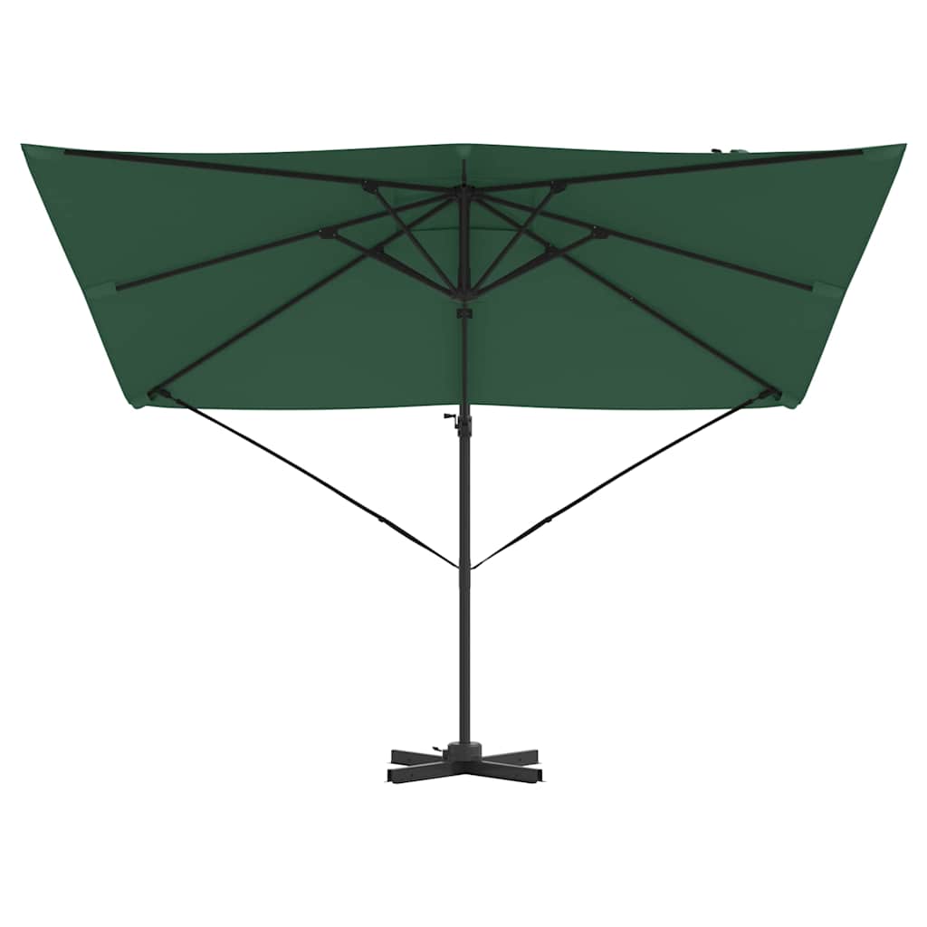 vidaXL Roma Parasol Green 286 x 284 x 265 cm Aluminium and Polyester