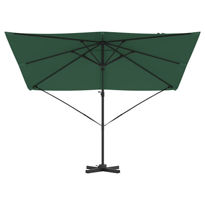 vidaXL Roma Parasol Green 286 x 284 x 265 cm Aluminium and Polyester
