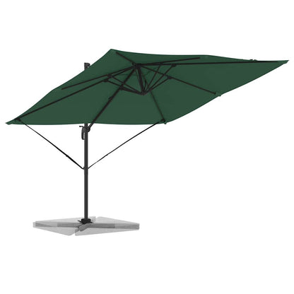 vidaXL Roma Parasol Green 286 x 284 x 265 cm Aluminium and Polyester