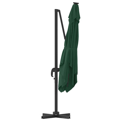 vidaXL Roma Parasol Green 286 x 284 x 265 cm Aluminium and Polyester