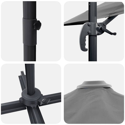 vidaXL Roma Parasol Anthracite 286 x 284 x 265 cm
