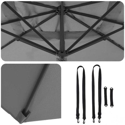 vidaXL Roma Parasol Anthracite 286 x 284 x 265 cm