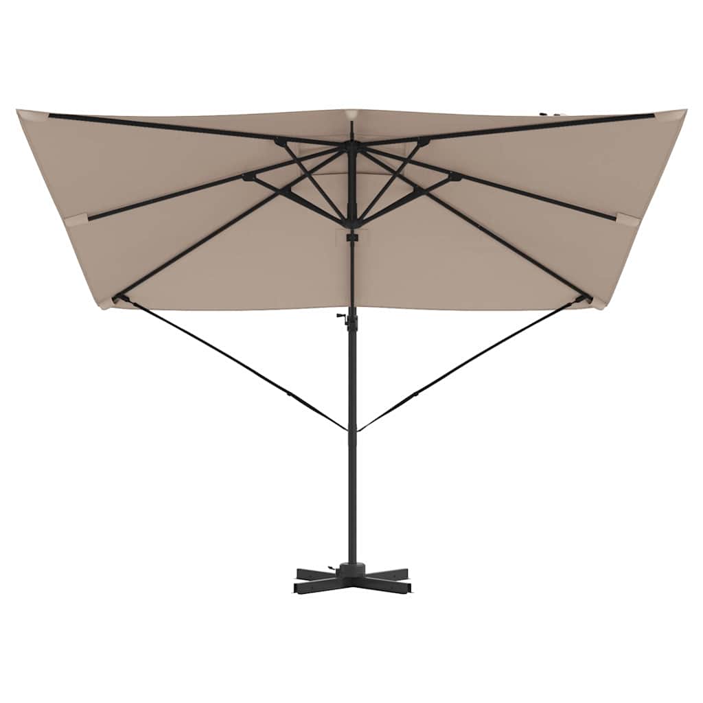 vidaXL Roma Parasol Taupe 286 x 284 x 265 cm Aluminium and Polyester