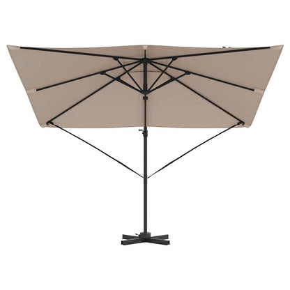 vidaXL Roma Parasol Taupe 286 x 284 x 265 cm Aluminium and Polyester