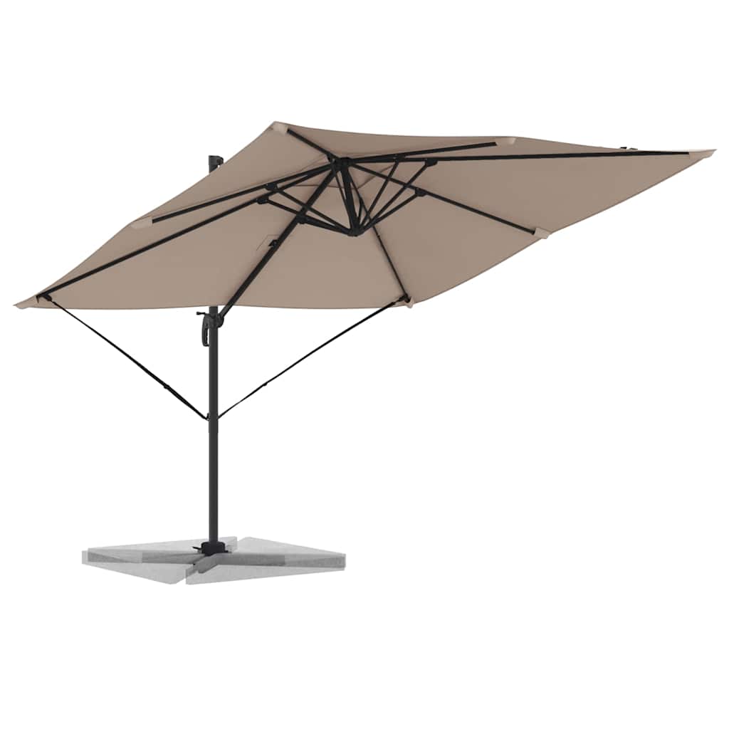 vidaXL Roma Parasol Taupe 286 x 284 x 265 cm Aluminium and Polyester