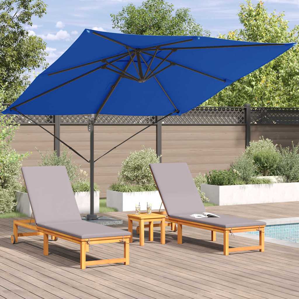 vidaXL Roma Parasol Blue 286 x 284 x 265 cm Aluminium and Polyester