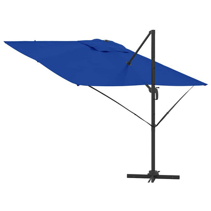vidaXL Roma Parasol Blue 286 x 284 x 265 cm Aluminium and Polyester