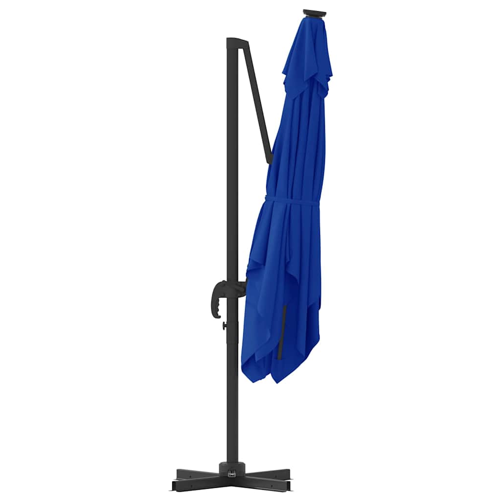 vidaXL Roma Parasol Blue 286 x 284 x 265 cm Aluminium and Polyester