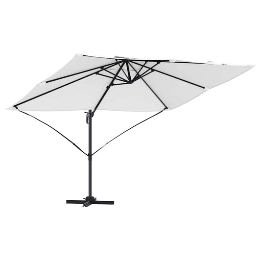 vidaXL Umbrella Sand 351 x 250 x 260 cm Polyester and Aluminium