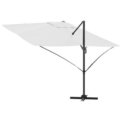 vidaXL Umbrella Sand 351 x 250 x 260 cm Polyester and Aluminium