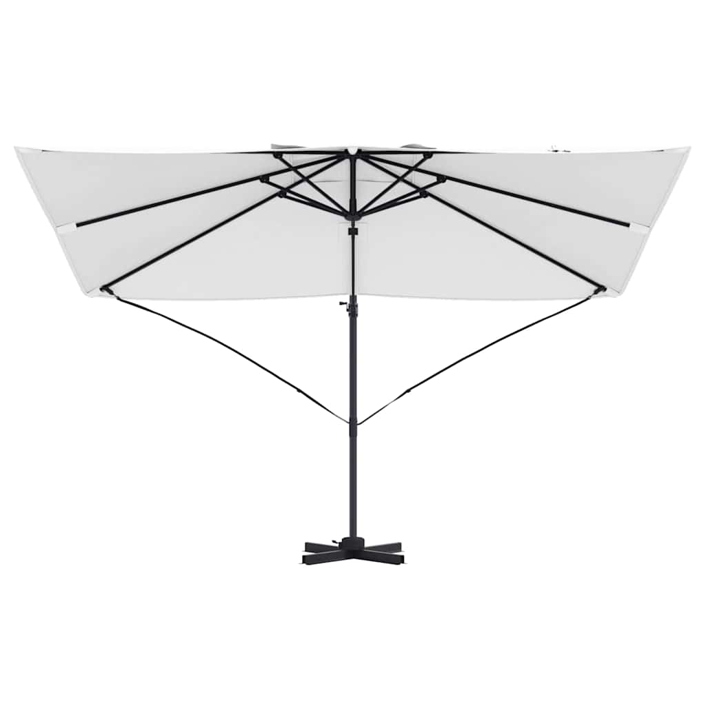 vidaXL Umbrella Sand 351 x 250 x 260 cm Polyester and Aluminium