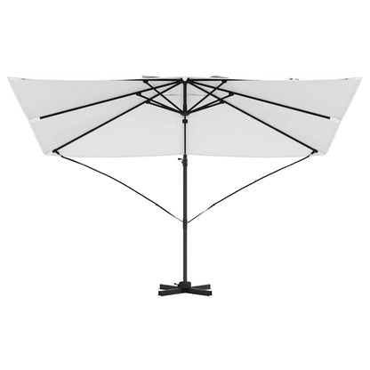 vidaXL Umbrella Sand 351 x 250 x 260 cm Polyester and Aluminium