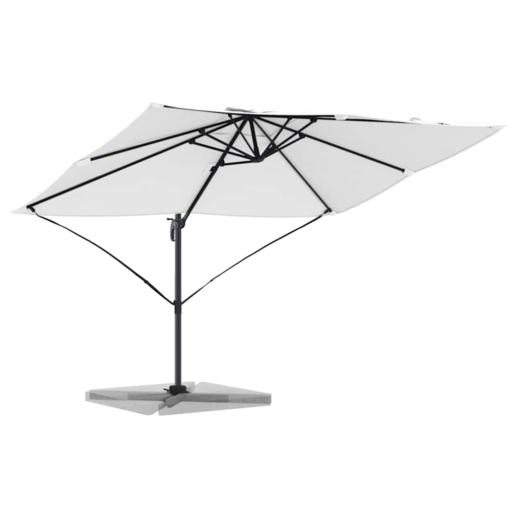 vidaXL Umbrella Sand 351 x 250 x 260 cm Polyester and Aluminium