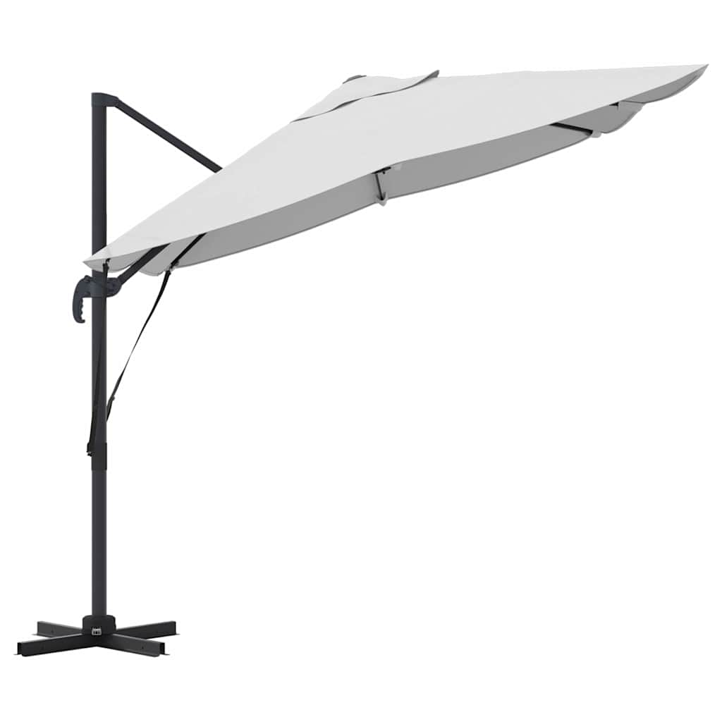 vidaXL Umbrella Sand 351 x 250 x 260 cm Polyester and Aluminium