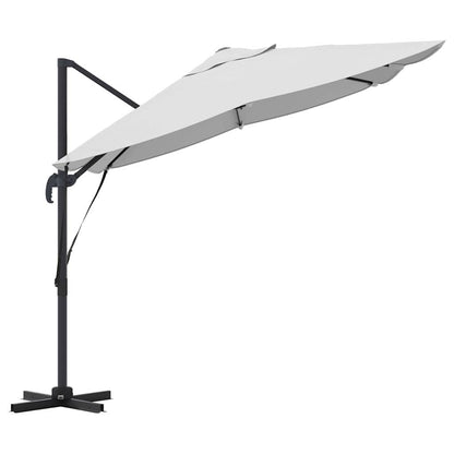 vidaXL Umbrella Sand 351 x 250 x 260 cm Polyester and Aluminium