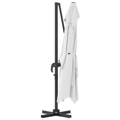 vidaXL Umbrella Sand 351 x 250 x 260 cm Polyester and Aluminium