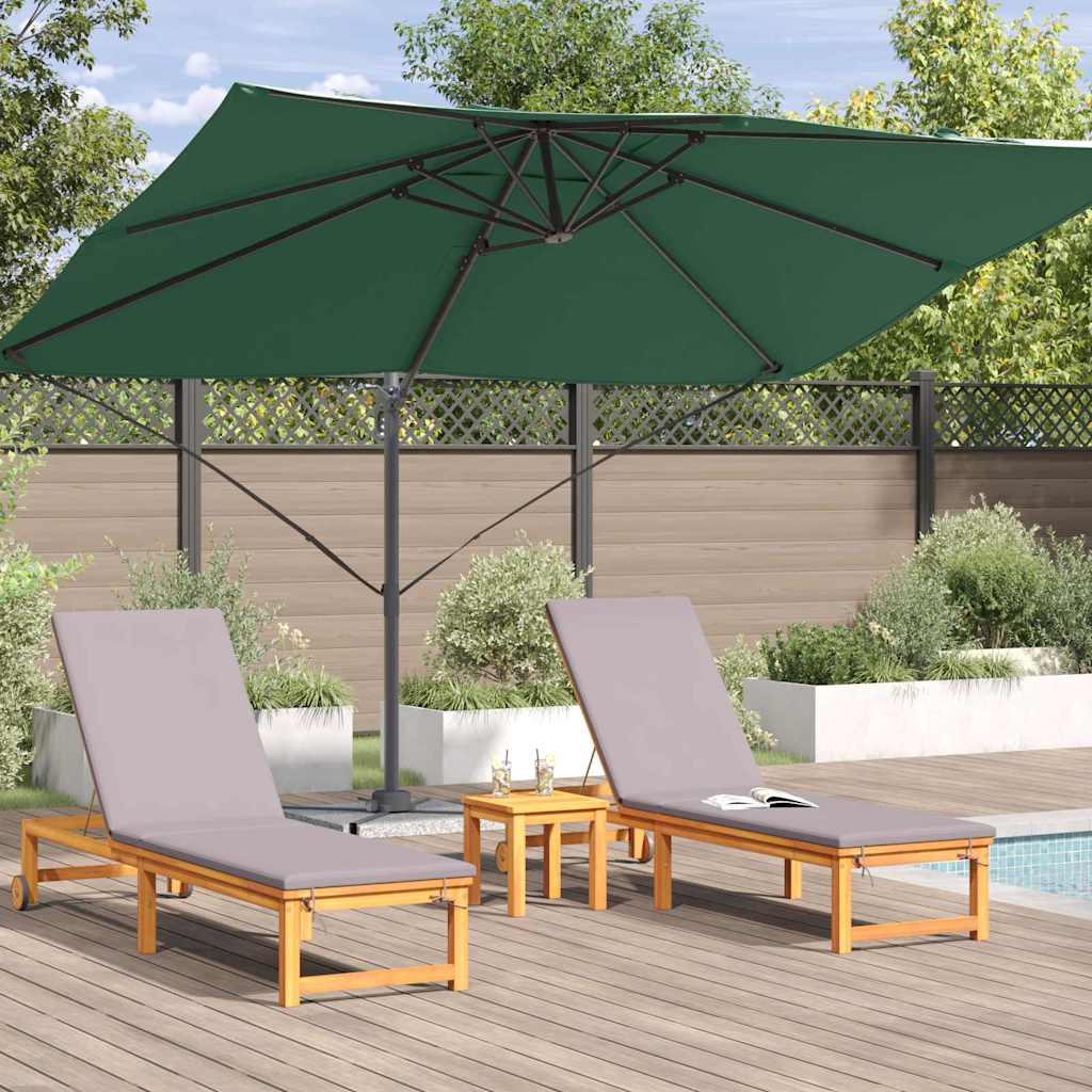 vidaXL Umbrella Green 351 x 250 x 260 cm Polyester and Aluminium