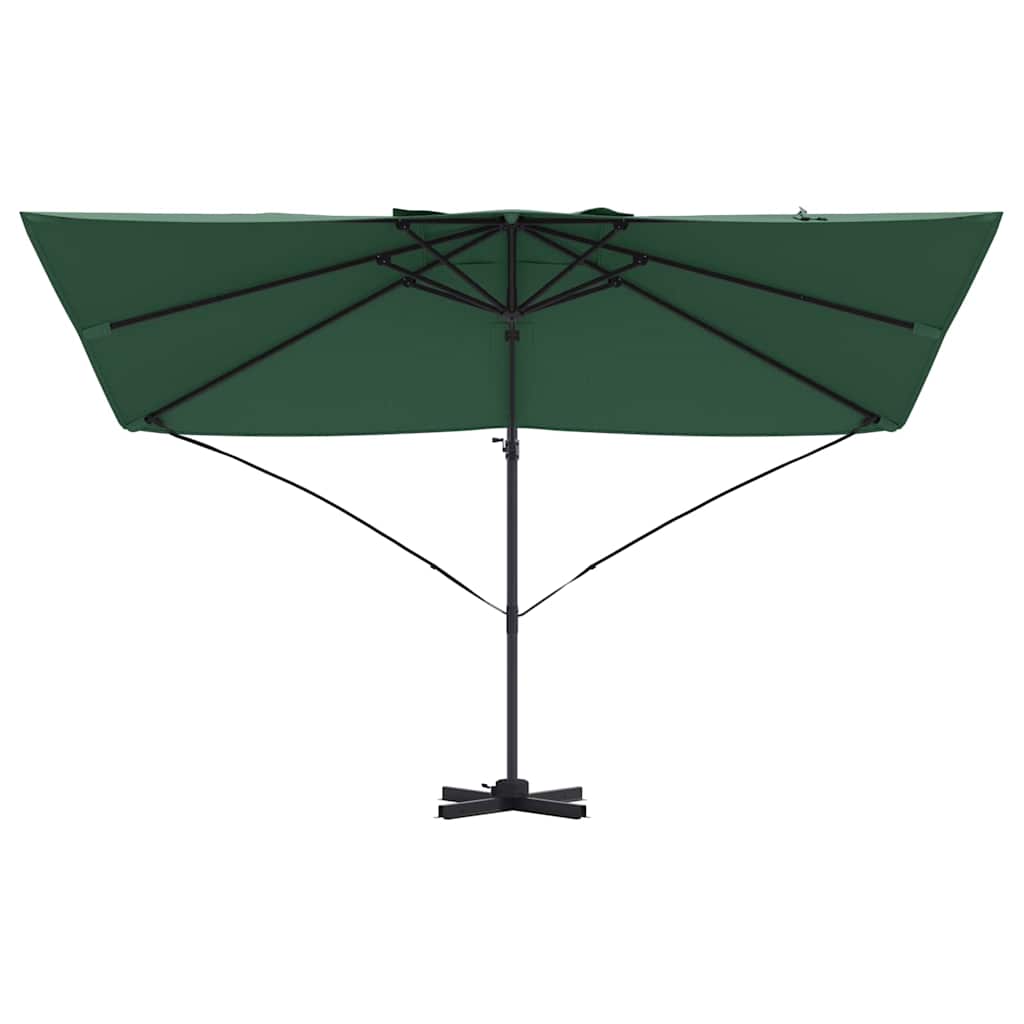 vidaXL Umbrella Green 351 x 250 x 260 cm Polyester and Aluminium
